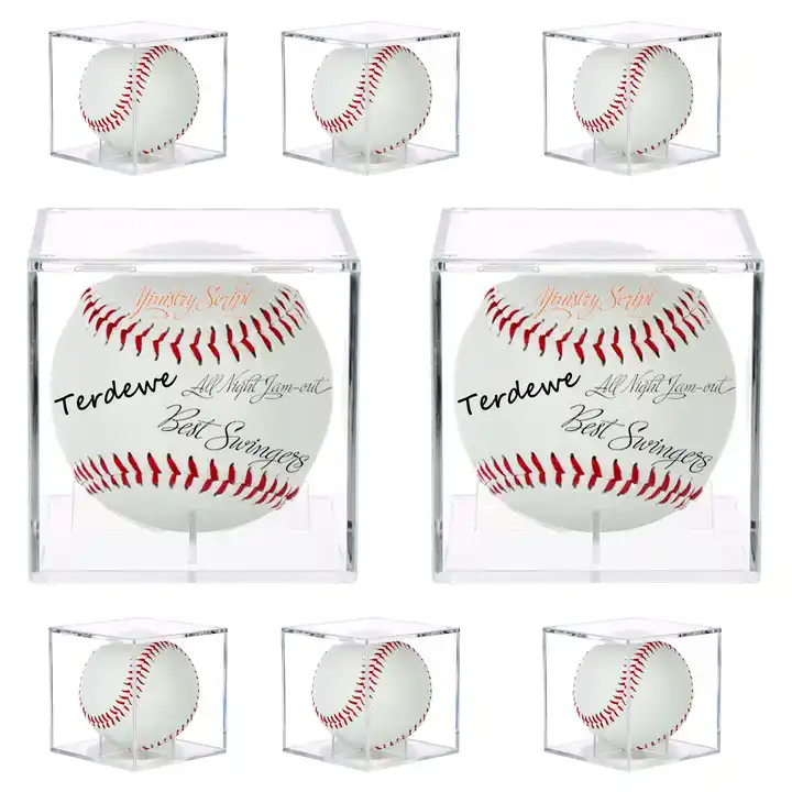 Custom Baseball Display Case, UV Protected Acrylic Cube Box