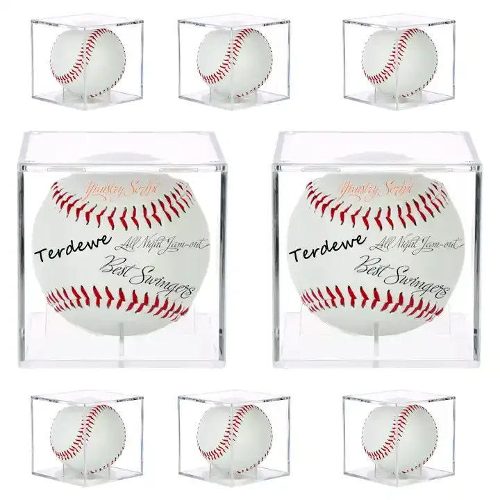 Custom Baseball Display Case, UV Protected Acrylic Cube Box