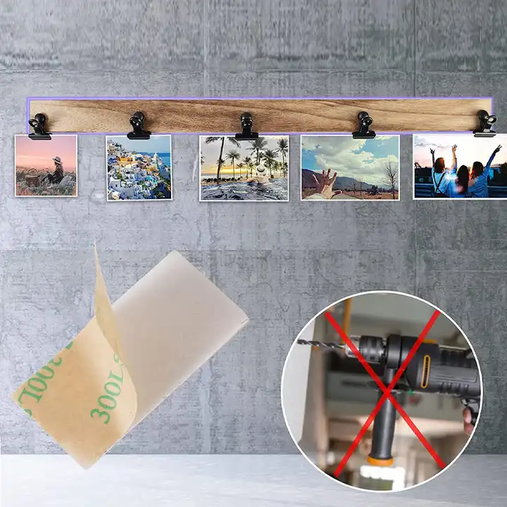 Custom Bar Message Board Photo Frame, Easy to Paste Wood Picture Frame