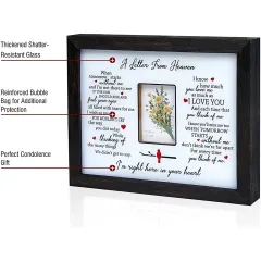 Customized Wooden Sympathy Gift Shadow Box LED Memorial Shadow Box Picture Frame