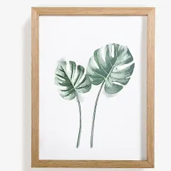 Customized Picture Frame with Real Glass, Natural Wood Grain Photo Frame