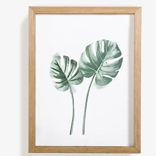 Customized Picture Frame with Real Glass, Natural Wood Grain Photo Frame