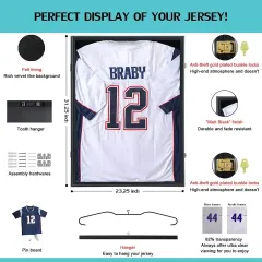 Custom Jersey Frame Display Case, Jersey Shadow Box with 98% UV Protection Acrylic Glass