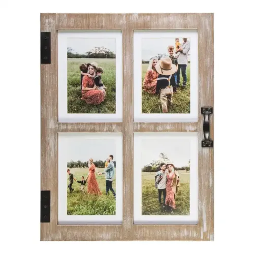 Wholesale Wood Photo Frame with White Mat Collage Picture Frame