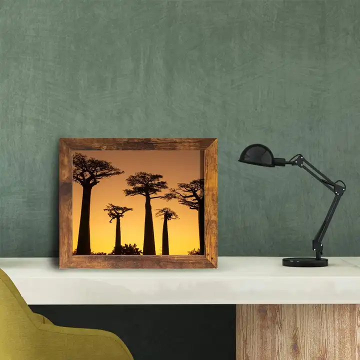 Custom 4x6 & 8x10 Picture Frame Solid Wood Photo Frame with High Definition Glass