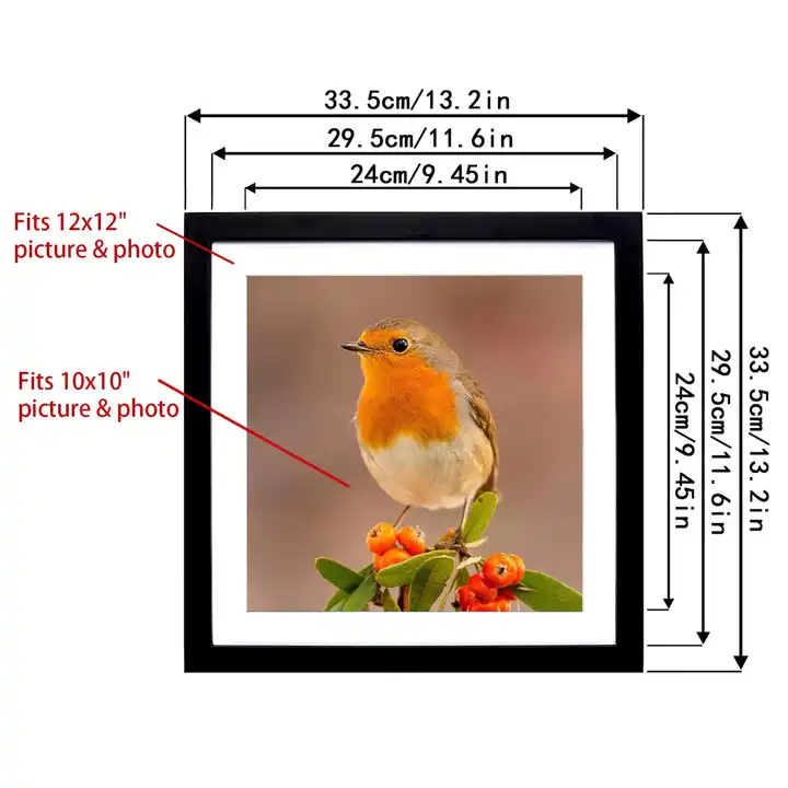 Wholesale 12x12 inch Square Photo Frame Solid Wood Picture Frame
