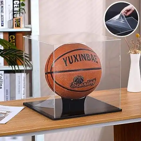 Customized Acrylic Basketball Display Case, Clear Display Box for Autographed Basketball