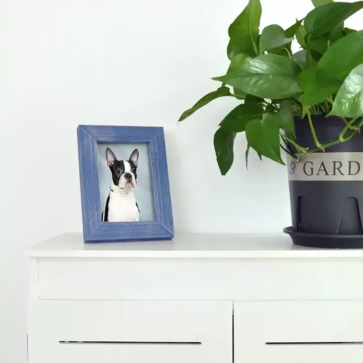 Wholesale Blue Photo Frame Solid Wood Picture Frame