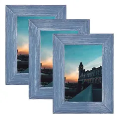 Wholesale Blue Photo Frame Solid Wood Picture Frame