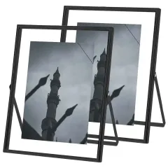 Customized Metal Picture Frame Double Side Glass Photo Frame