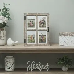Wholesale Wood Photo Frame with White Mat Collage Picture Frame
