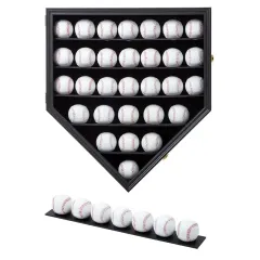 Customized Baseball Display Case, Baseball Shadow Box with Lock and UV Protection Door, Frame for Homerun and Collector Autograph Balls