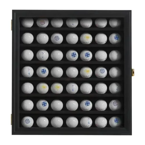Wholesale Golf Ball Display Case, Lockable Shadow Box for Golf Enthusiasts, Rack Cabinet with 98% UV Protection Acrylic Glass Door