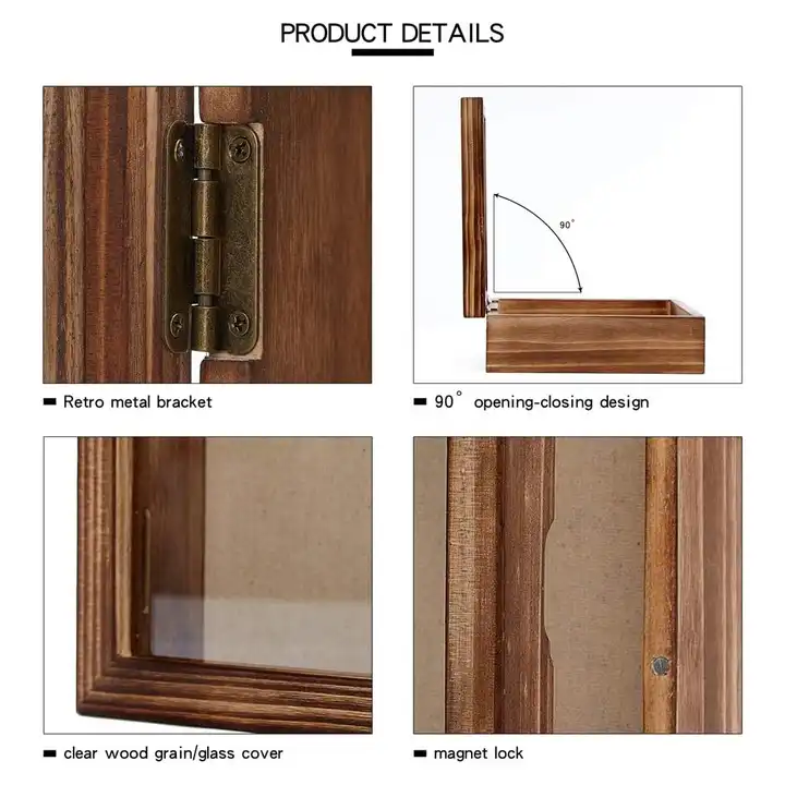 Wholesale 8x8 Shadow Box, Display Case with Linen Back, Medal Bouquet Shadow Box Frame