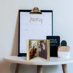 Custom Self-Standing Table Top Photo Frame Hinged Aluminum Picture Frame