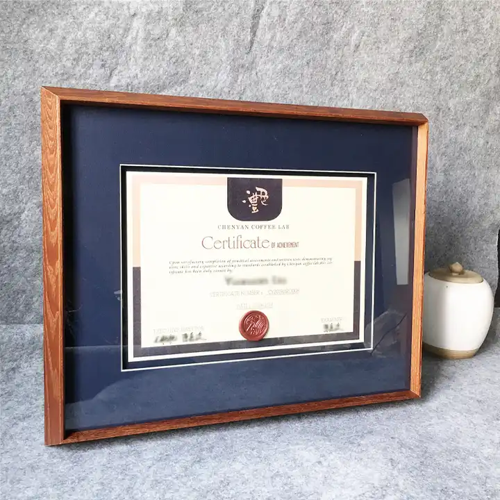 Customized Certificate Picture Frame Solid Wooden Photo Frame