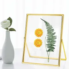 Customized Metal Picture Frame Double Side Glass Photo Frame