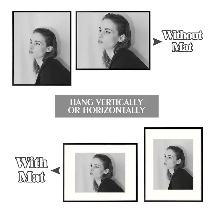 Customized Aluminum Photo Frame Black Metal Picture Frame