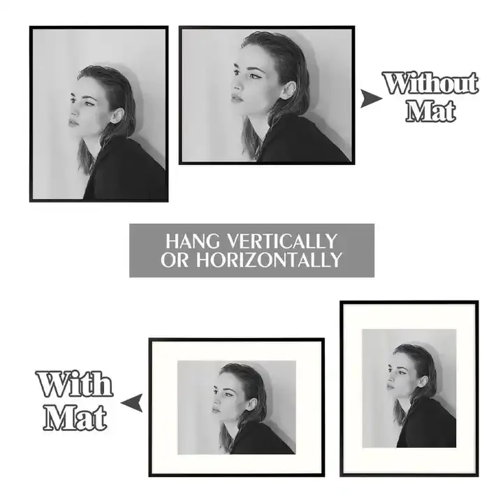 Customized Aluminum Photo Frame Black Metal Picture Frame