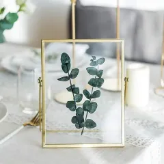 Custom Metal Floating Picture Frame Double-Sided Glass Photo Frame