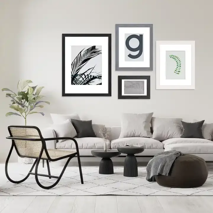 Custom Solid Wood Picture Frame Rustic Black Photo Frame