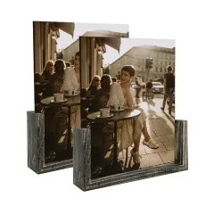 Customized Solid Wood Picture Frame Rustic Photo Frame with Tempered Glass