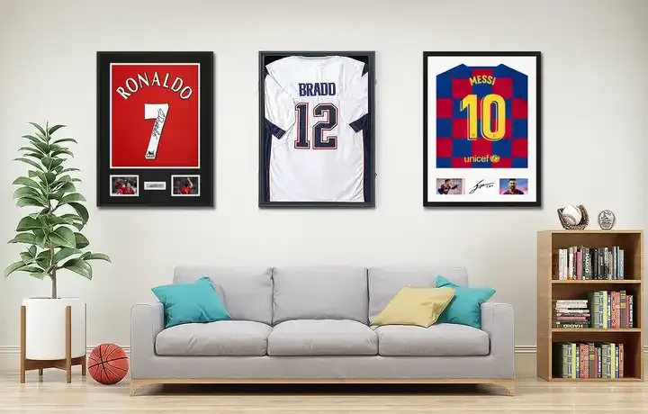 Custom Jersey Frame Display Case, Jersey Shadow Box with 98% UV Protection Acrylic Glass