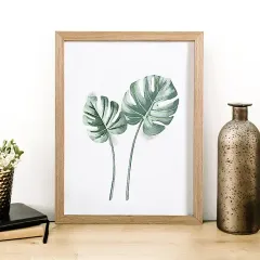 Customized Picture Frame with Real Glass, Natural Wood Grain Photo Frame