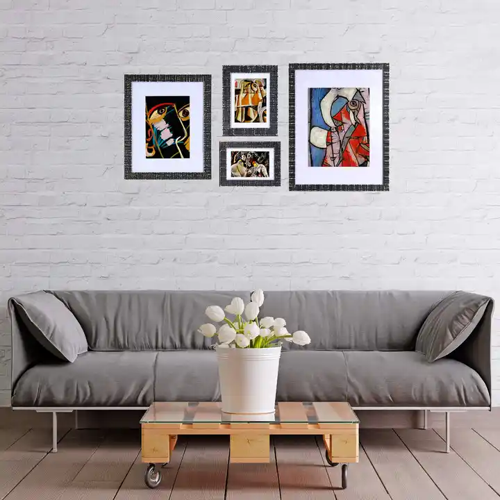 Customized Wood Picture Frame Washed Black Photo Frame