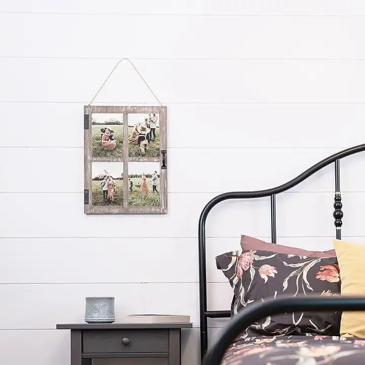 Wholesale Wood Photo Frame with White Mat Collage Picture Frame