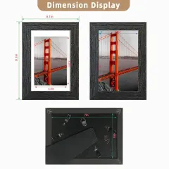 Custom Solid Wood Picture Frame Rustic Black Photo Frame