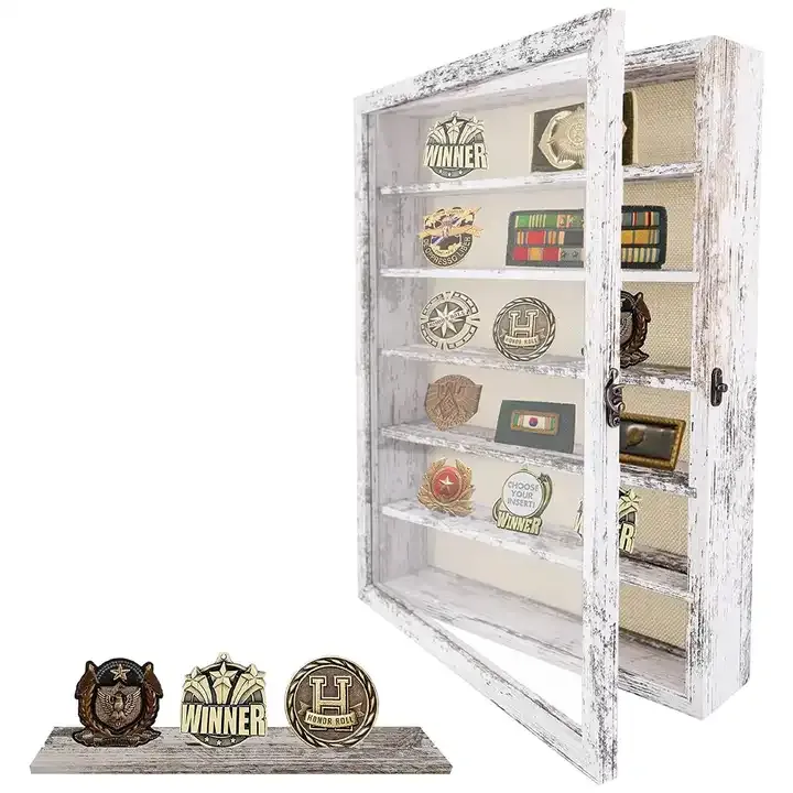 Custom Medals Shadow Box, Removable Shadow Box Frame for Collector