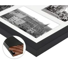 Custom 12x12 Black Wood Photo Frame Square Collage Picture Frame