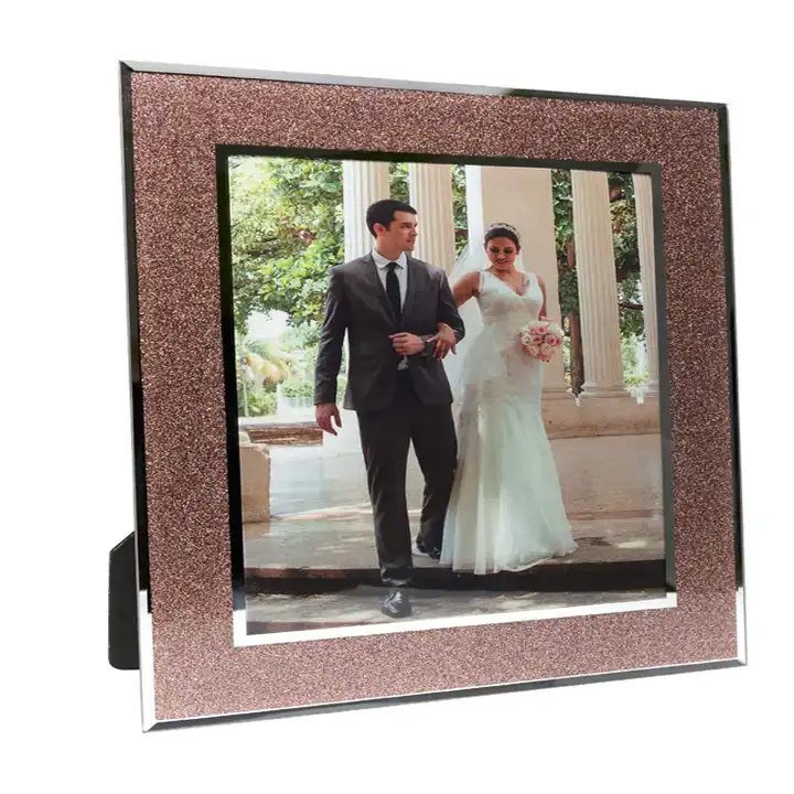 Wholesale Glass Picture Frame Sparkle Mirror Edge Photo Frame