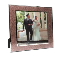 Wholesale Glass Picture Frame Sparkle Mirror Edge Photo Frame