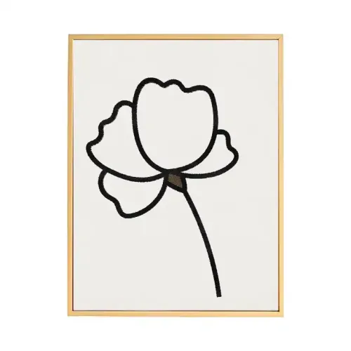 Customized Flower Wall Art Simple Wooden Wall Artwork
