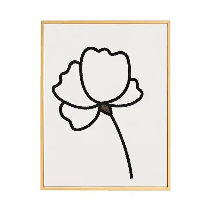 Customized Flower Wall Art Simple Wooden Wall Artwork