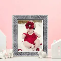 Customized Glass Picture Frame Radial Texture Photo Frame
