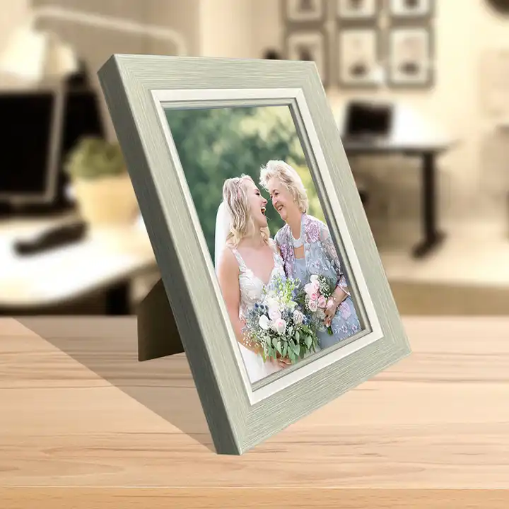 Wholesale PS Plastic Photo Frame Wood Texture Picture Frame