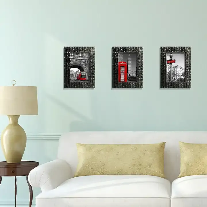 Custom Black Plastic Picture Frame PS Plastic Photo Frame