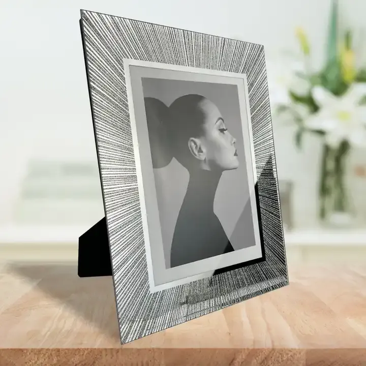 Custom Glass Photo Frame Textured Picture Frame