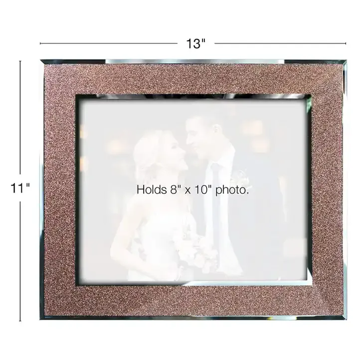 Wholesale Glass Picture Frame Sparkle Mirror Edge Photo Frame