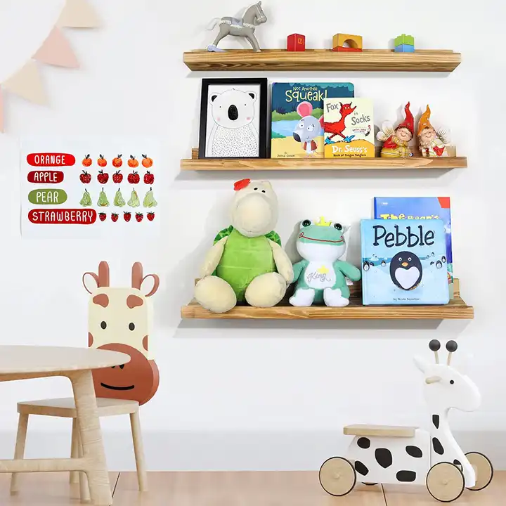 Customized Classic Home Floating Shelves Wood Wall Mounted Shelves