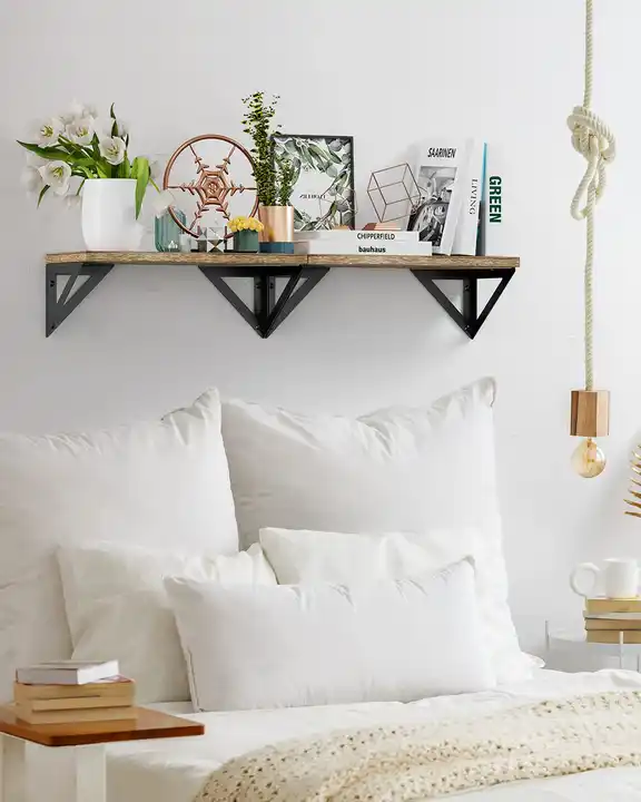 Customized Bookshelf Floating Shelves Wood Wall Mounted Shelves