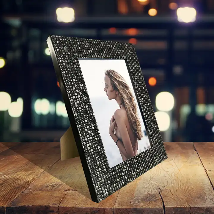 Custom Black Plastic Picture Frame PS Plastic Photo Frame