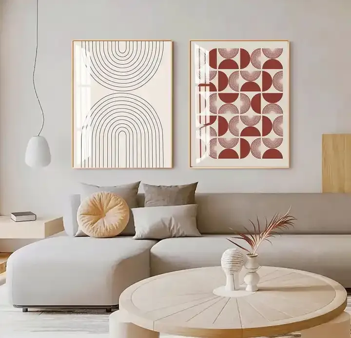 Wholesale Modern Minimalist Wall Art Black White Line Wall Artwork