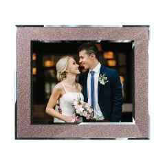 Wholesale Glass Picture Frame Sparkle Mirror Edge Photo Frame