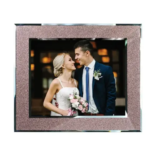 Wholesale Glass Picture Frame Sparkle Mirror Edge Photo Frame