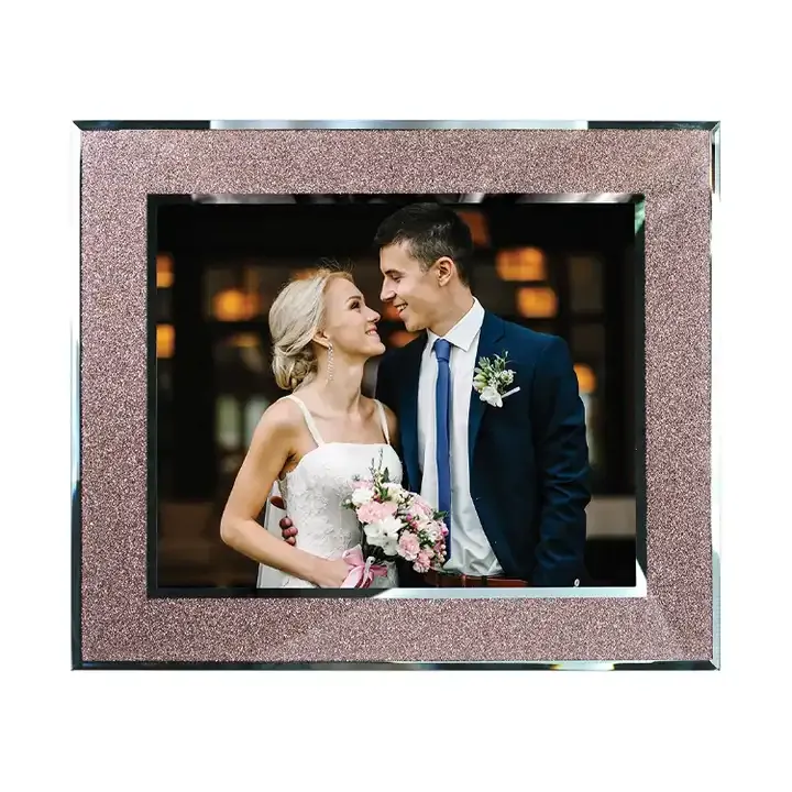 Wholesale Glass Picture Frame Sparkle Mirror Edge Photo Frame
