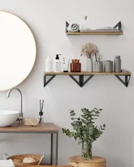 Customized Bookshelf Floating Shelves Wood Wall Mounted Shelves